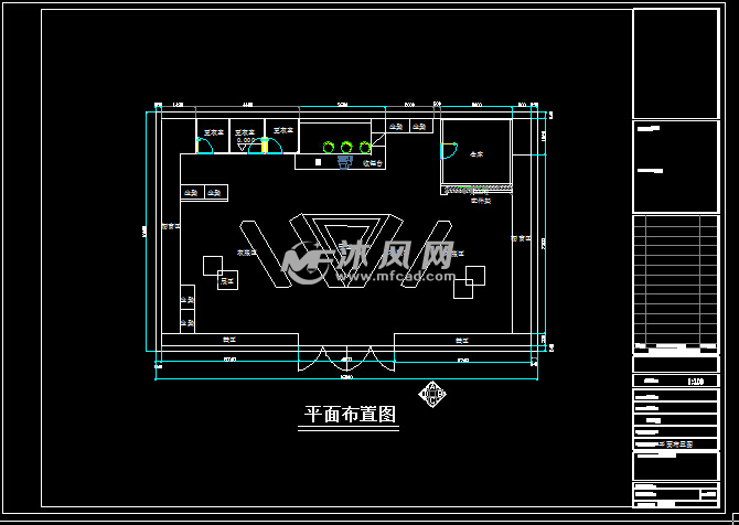 NIKE专卖店设计方案-160平-16张CAD图及4张