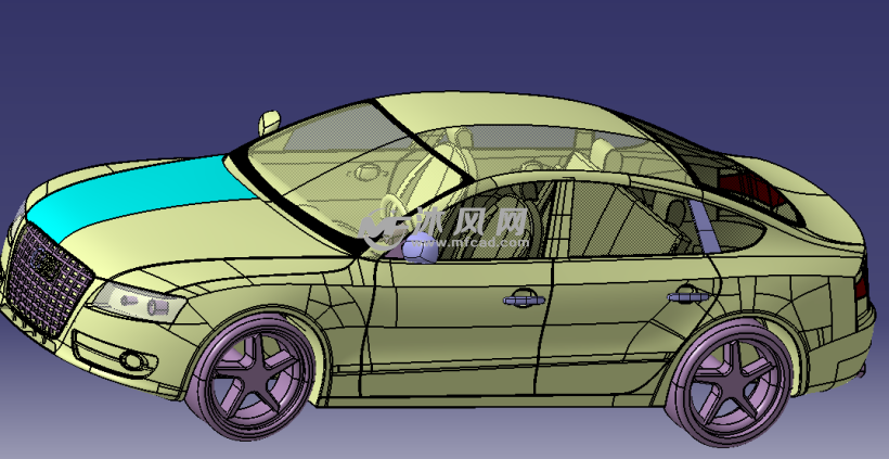 奥迪A5毕业设计全部图纸(catia模型、cad图纸