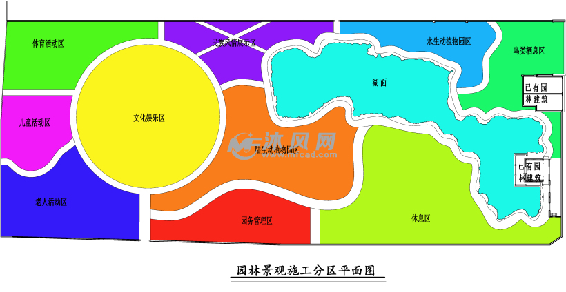 功能分区平面上色图