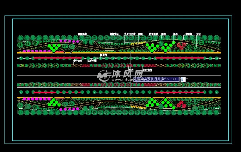 城市道路绿化cad方案 - autocad道路及高速公路施工图