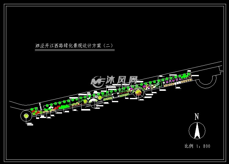 城市道路绿化CAD方案 - AutoCAD道路及高速