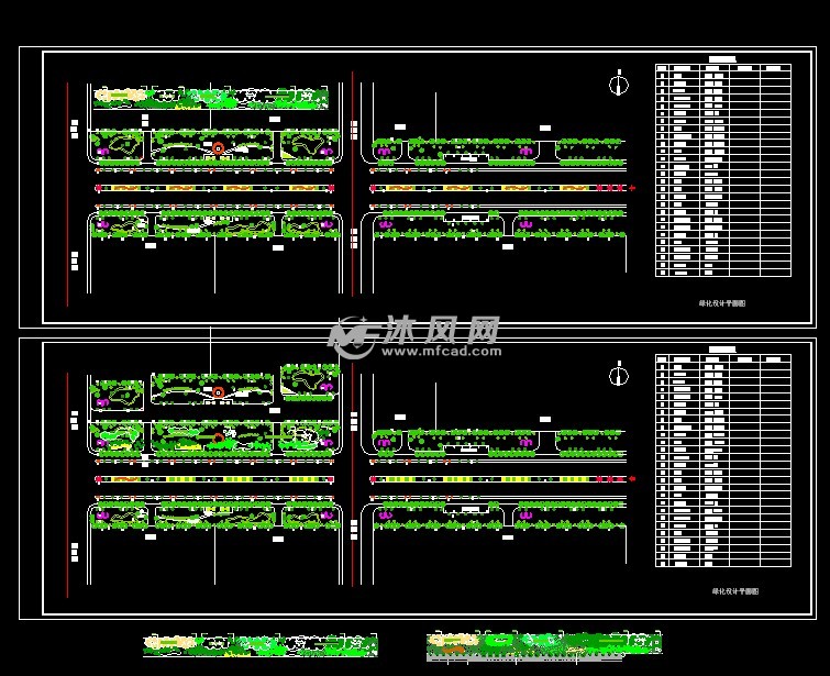 城市道路绿化CAD方案 - AutoCAD道路及高速