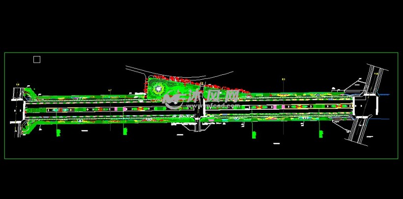 城市道路绿化CAD方案 - AutoCAD道路及高速