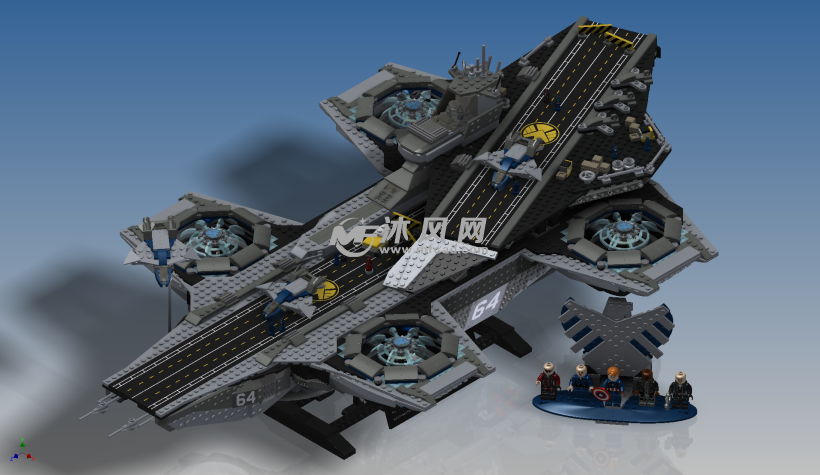LEGO超级英雄(盾)飞船设计模型 - solidworks机