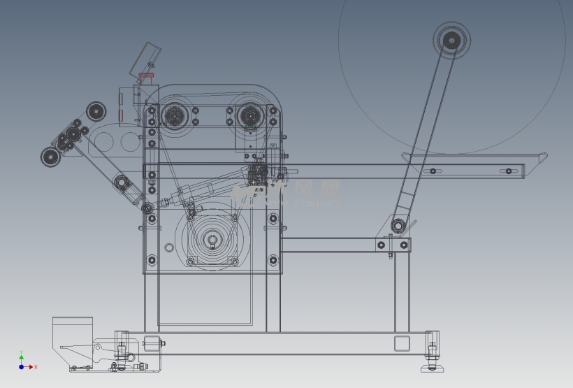 拉伸薄膜复卷机设计模型 - solidworks机械设备模型下载 - 沐风图纸