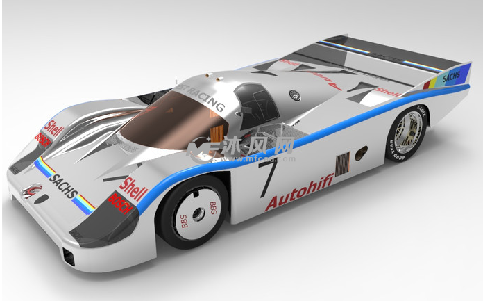 炫酷赛车设计模型 - solidworks交通工具模型下
