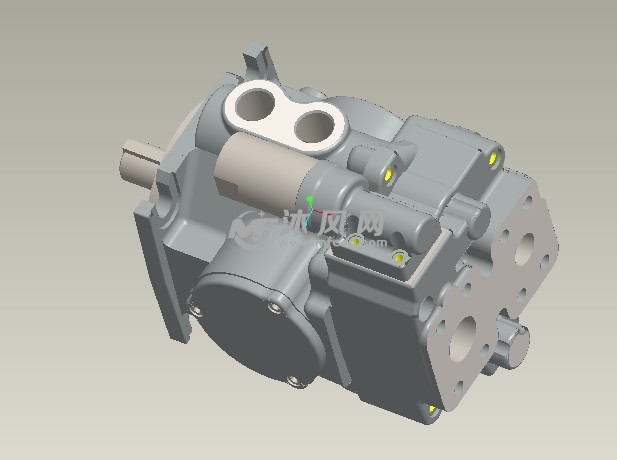 A3H16液压柱塞变量泵三维模型 - proe机械设备