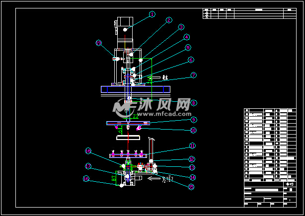 四工位旋转喷淋清洗机 - AutoCAD普通工程机械