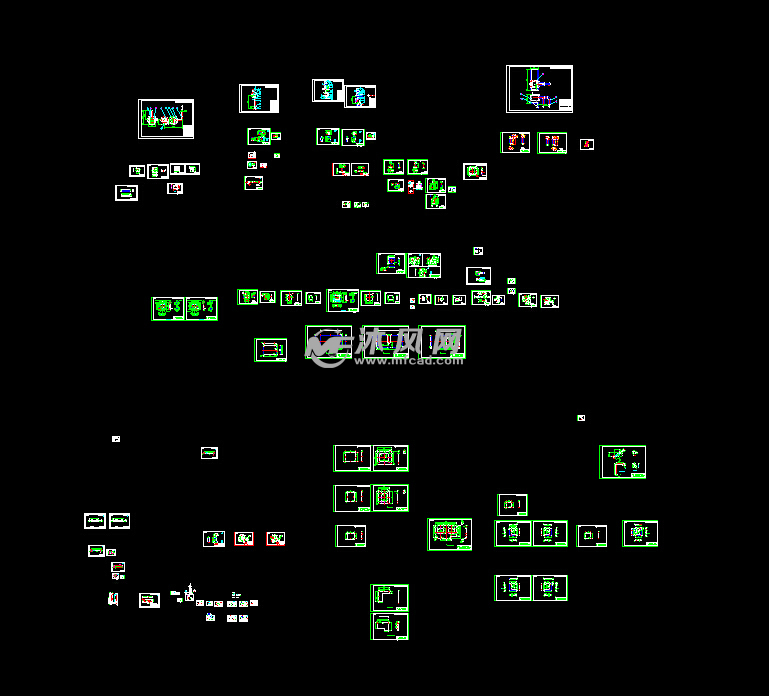 四工位旋转喷淋清洗机 - AutoCAD普通工程机械