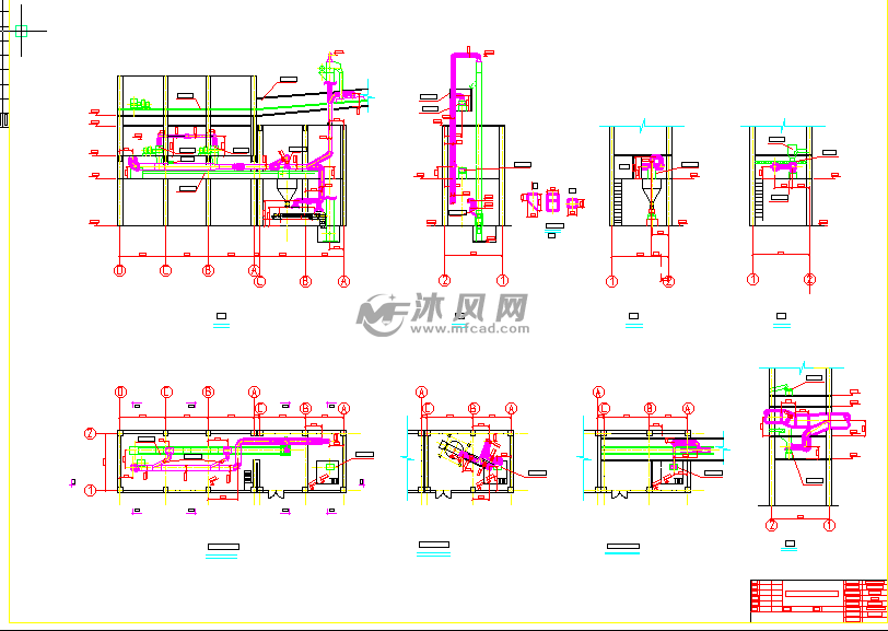 某钢铁厂除尘系统施工图(CAD图纸共24张) - A