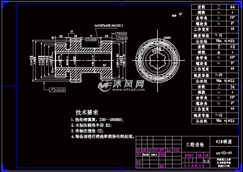 三联齿轮a3