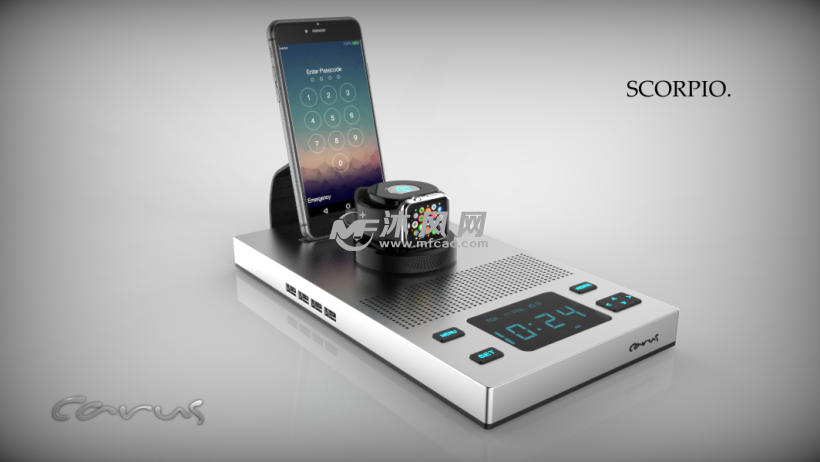 实用性的手机充电站设计模型 - solidworks生活