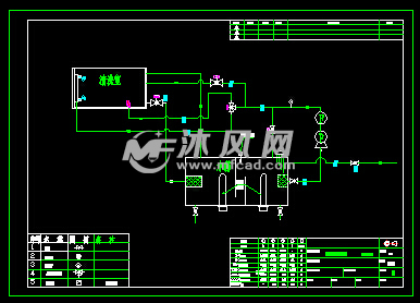 一款简单的旋转喷淋清洗机(总图) - AutoCAD普