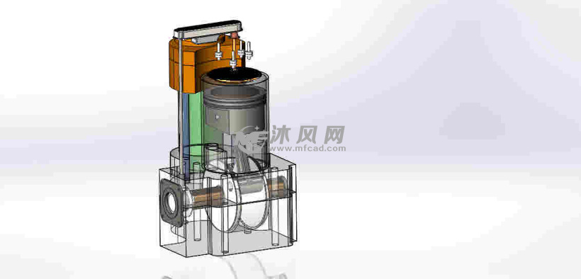 二冲程发动机设计模型 - solidworks机械设备模