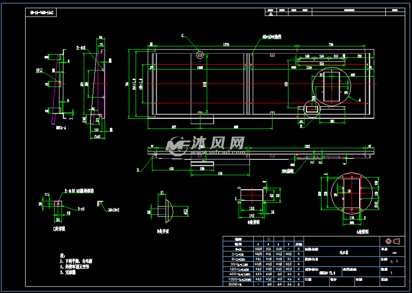 传送式喷淋清洗机(总图) - AutoCAD普通工程机