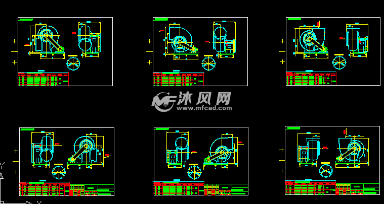 gfbl 系列离心风机图纸总览