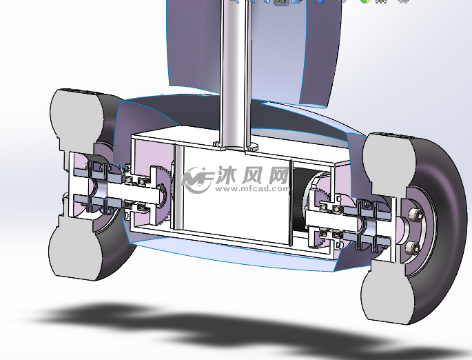 两轮差速式巡检机器人 - solidworks机械设备模