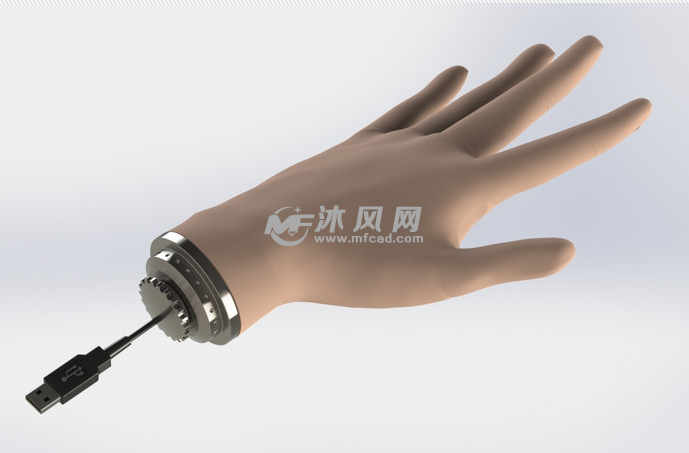 USB充电功能的机械结构假手设计模型 - soli