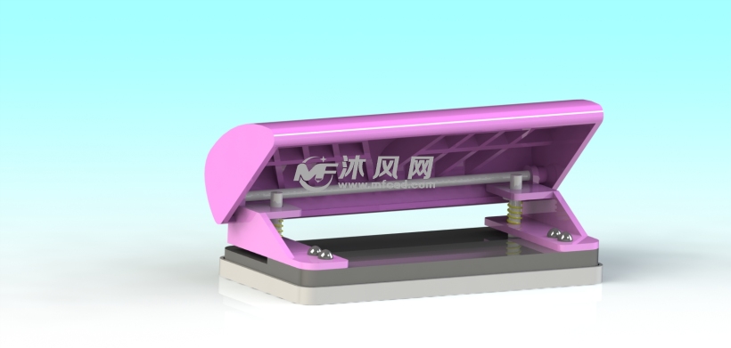 小型纸打孔机 - solidworks办公用品模型下载