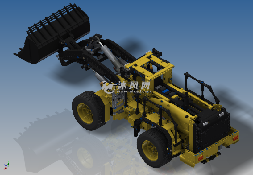 乐高玩具工艺拼图之沃尔沃装载机设计模型 - s