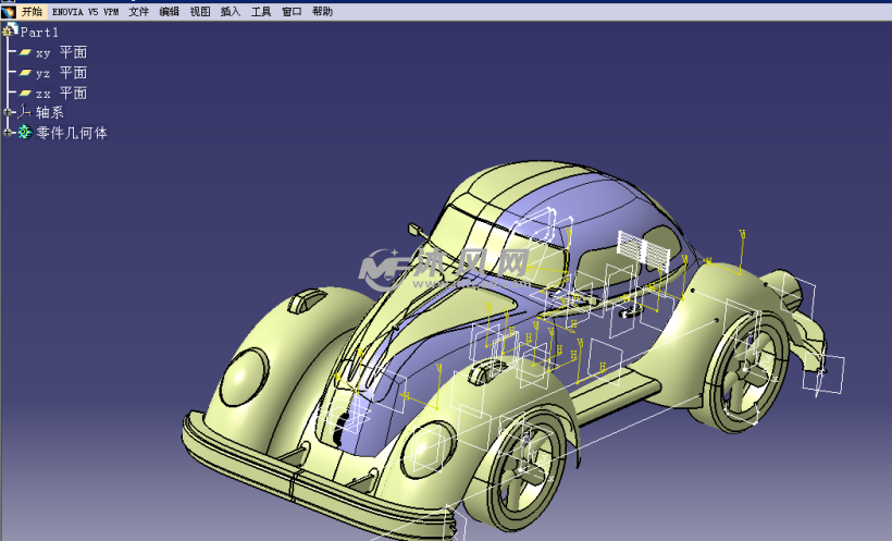 改装大众甲壳虫CATIA绘制模型 - catia交通工具