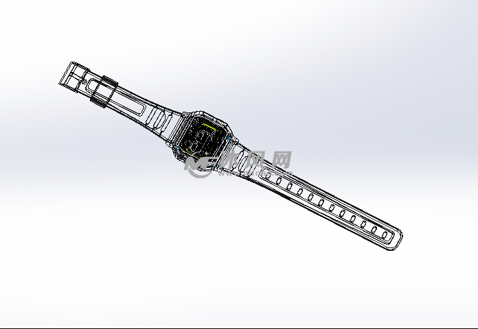 卡西欧电子手表设计模型 - solidworks生活用品