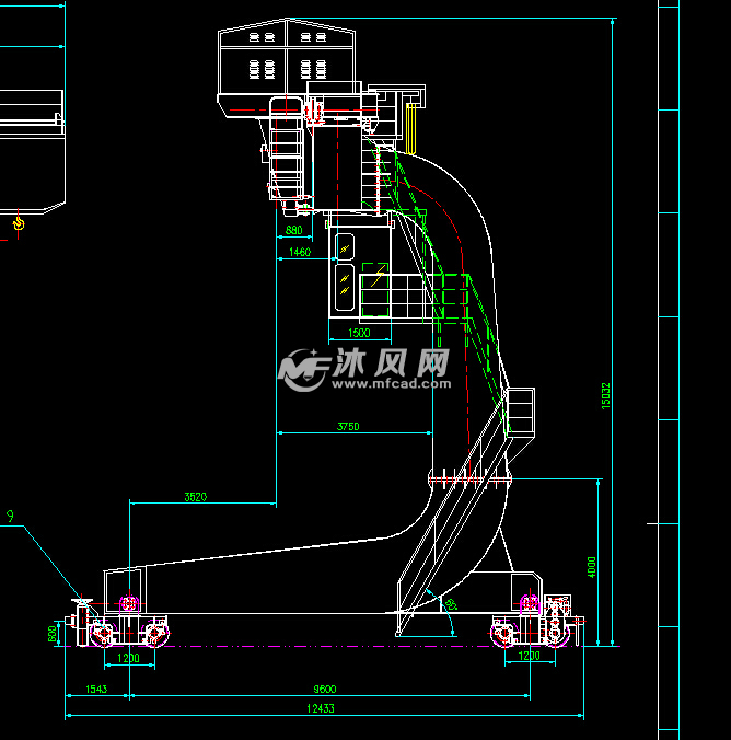 20吨C型门吊总图 - AutoCAD起重与提升