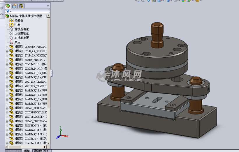 切割与冲孔模具设计模型 - 工业用品模具图纸下