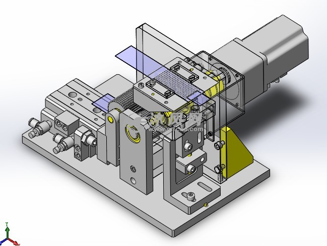 一种标签剥离机构 - solidworks机械设备模型下