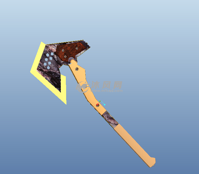 穿越火线游戏斧子 - proe军工用品类模型下载