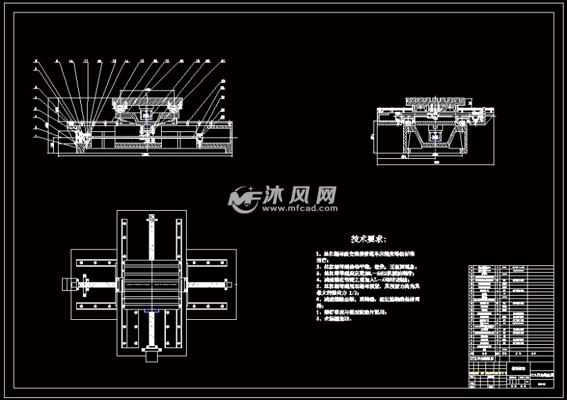 xy工作台装配图