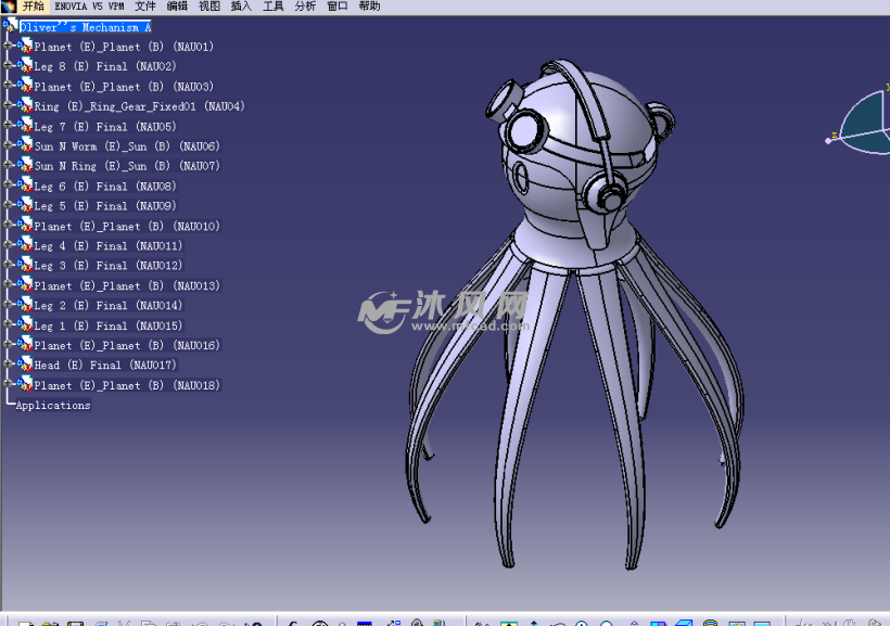 海底探索机器人设计模型 - catia机械设备
