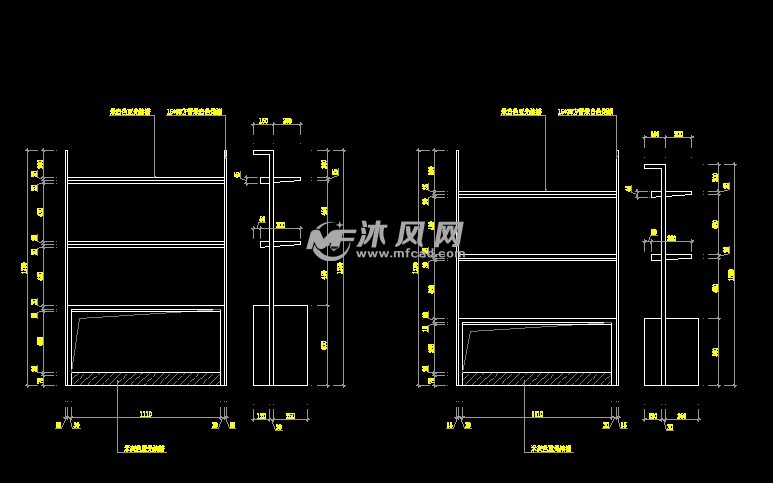 专卖店鞋店施工图效果图 - cad商业街全套建筑