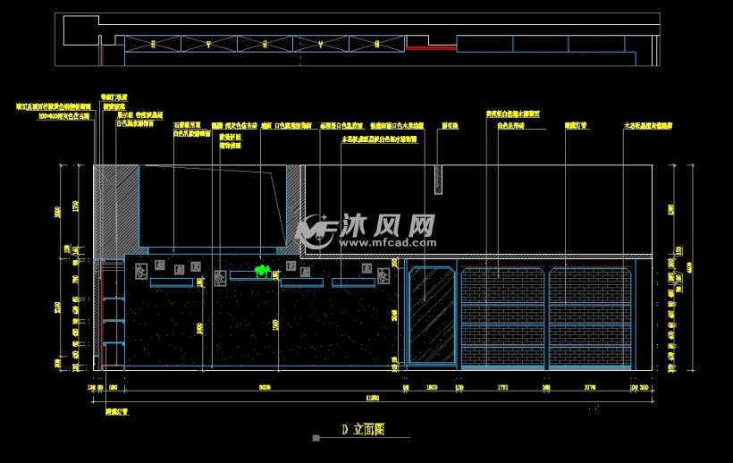 专卖店鞋店施工图效果图 - cad商业街全套建筑