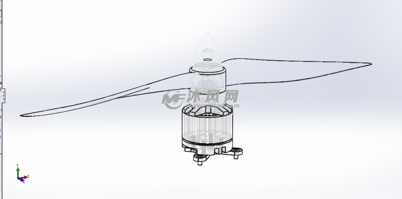 螺旋桨驱动小马达设计模型 - solidworks机械设