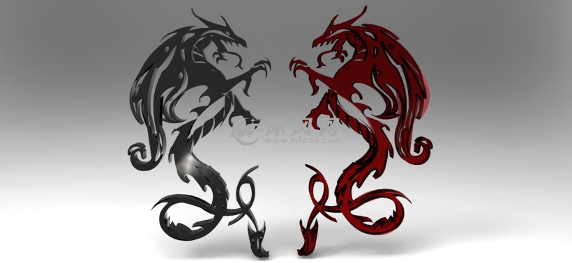 龙(logo)标志catia设计模型 - catia生活用品模型