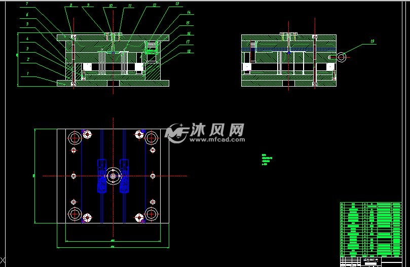 电视遥控器三维图及二维图