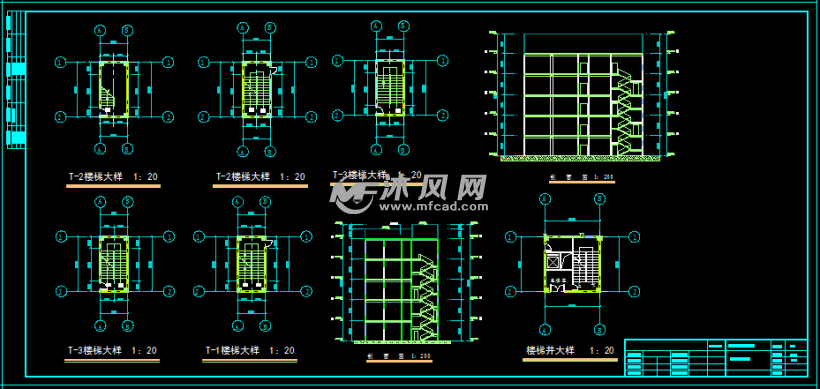 某大城市图书馆五层框架结构建筑设计-7500平米11张cad图