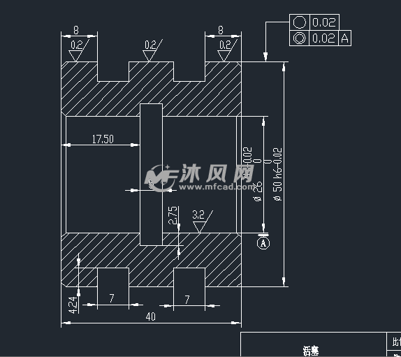 挖掘机液压缸工程图与装配图