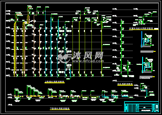 某9层住宅楼给排水及消防施工图-B1-F9层约7