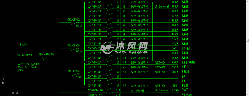 网吧强电、网络、监控图纸 - AutoCAD商业建筑