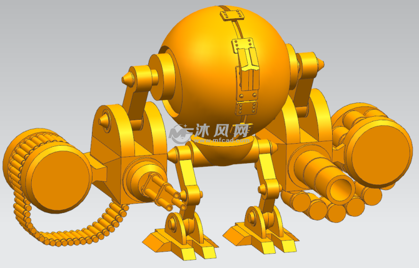机器人三维ug建模工业设计玩具造型实体建模