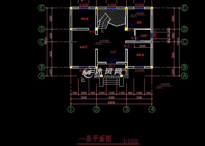 100平米3层乡村豪华别墅建筑施工图-AutoCA别墅v乡村消防图片