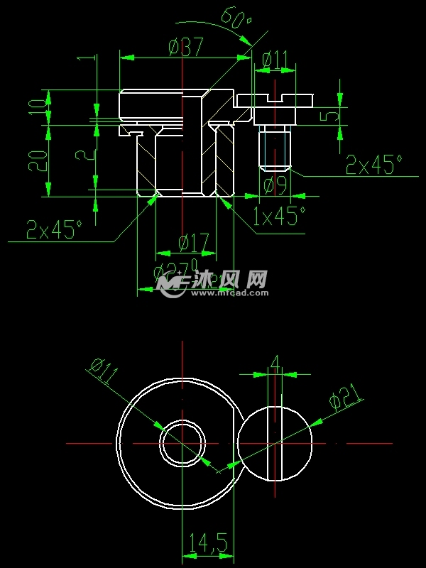 夹具零件图(钻套)