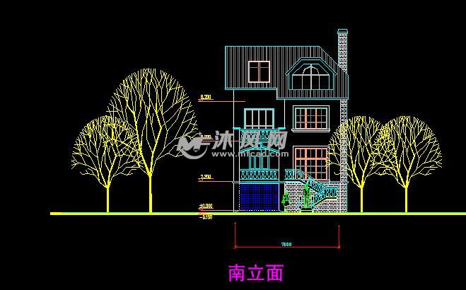 90平米4层别墅农村经典建筑施工图-AutoCAD下别墅王府川岛州图片