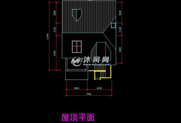 90平米4层农村别墅经典建筑施工图-AutoCAD六角亭别墅图片