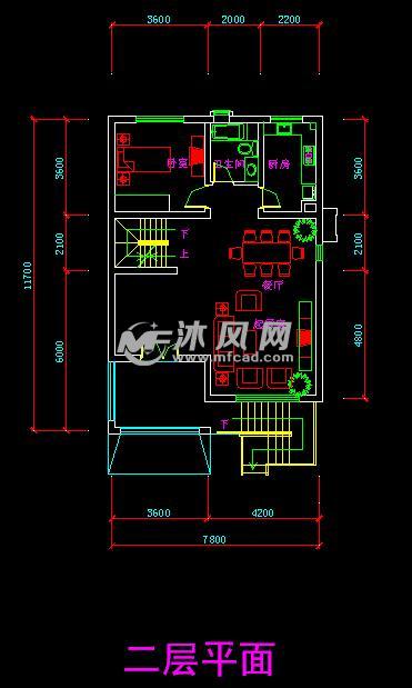 90平米4层经典农村地址建筑施工图-AutoCADgd别墅清洞潭别墅的图片