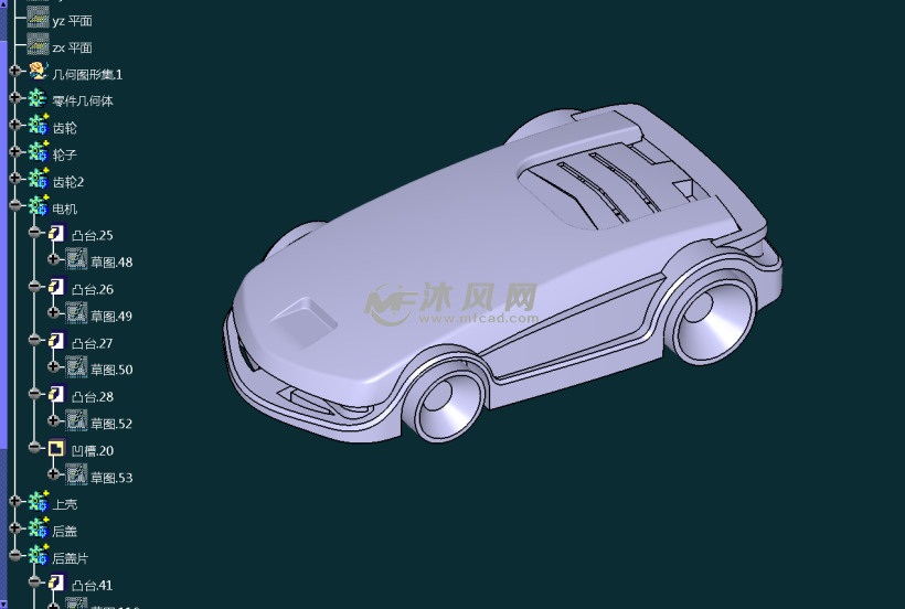 创意概念玩具车 - catia交通工具模型