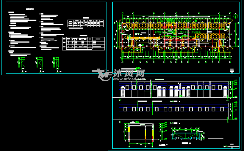 某学校师生合用公共厕所施工图 - cad校园单体