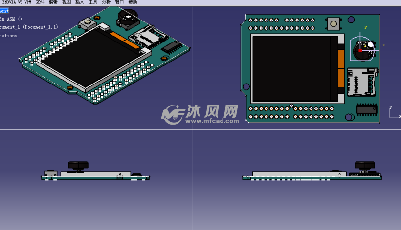 MP4电路板设计模型 - catia生活用品模型
